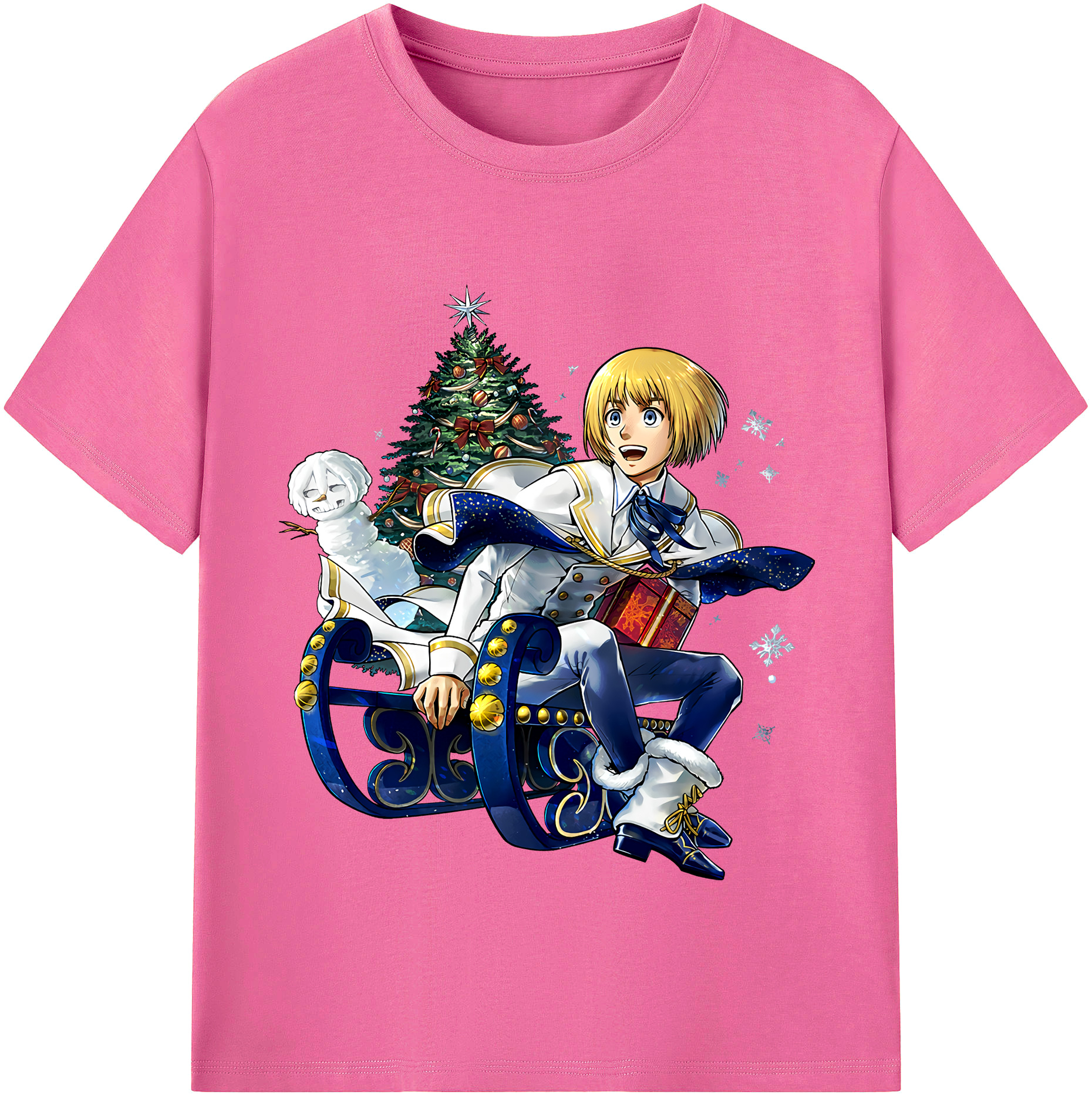 （画像用） 進撃の巨人 アルミン·アルレルト Attack on Titan Armin Arlert レディースカジュアルプリントTシャツ（綿100％）